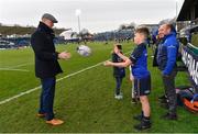 14 January 2018; Matchday mascot 11 year old Henry Ferguson, from Glasthule, Dublin, with Jamie Heaslip of Leinster ahead of the European Rugby Champions Cup Pool 3 Round 5 match between Leinster and Glasgow Warriors at the RDS Arena in Dublin. Photo by Ramsey Cardy/Sportsfile