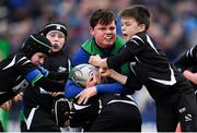 14 January 2018; Action during the Bank of Ireland Half-Time Minis between Dundalk RFC and Seapoint RFC at the European Rugby Champions Cup Pool 3 Round 5 match between Leinster and Glasgow Warriors at the RDS Arena in Dublin. Photo by Ramsey Cardy/Sportsfile