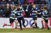 14 January 2018; Action during the Bank of Ireland Half-Time Minis between Wanderers RFC and Gorey RFC at the European Rugby Champions Cup Pool 3 Round 5 match between Leinster and Glasgow Warriors at the RDS Arena in Dublin. Photo by Stephen McCarthy/Sportsfile