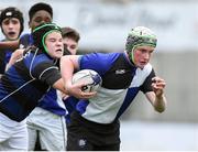 15 January 2018; Colman Finlay of Dundalk Grammar School is tackled by Joel Henley Ralph of Mount Temple during the Community School Bank of Ireland Leinster Schools Fr. Godfrey Cup Round 1 match between Dundalk Grammar School and Mount Temple at Donnybrook Stadium in Dublin. Photo by Matt Browne/Sportsfile