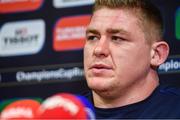 16 January 2018; Tadhg Furlong during a Leinster Rugby press conference at Leinster Rugby Headquarters in Dublin. Photo by Ramsey Cardy/Sportsfile