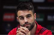 16 January 2018; Conor Murray during a Munster Rugby press conference at the University of Limerick in Limerick. Photo by Aaron Greene/Sportsfile
