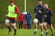 16 January 2018; Head coach Johann van Graan and Peter O'Mahony look on during Munster Rugby squad training at the University of Limerick in Limerick. Photo by Diarmuid Greene/Sportsfile