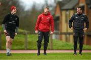 16 January 2018; Rory Scannell, Keith Earls, and JJ Hanrahan during Munster Rugby squad training at the University of Limerick in Limerick. Photo by Diarmuid Greene/Sportsfile