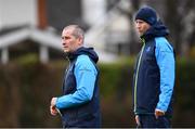 16 January 2018; Senior coach Stuart Lancaster, left, and head coach Leo Cullen during Leinster Rugby squad training at UCD in Dublin. Photo by Ramsey Cardy/Sportsfile