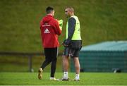 16 January 2018; Conor Murray and Simon Zebo during Munster Rugby squad training at the University of Limerick in Limerick. Photo by Diarmuid Greene/Sportsfile