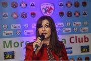 16 January 2018; More Than A Club representative Carina O'Brien speaking at the More Than A Club, Bohemian FC launch at Dalymount Park in Dublin.  Photo by David Fitzgerald/Sportsfile