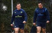16 January 2018; Ed Byrne, left, and Bryan Byrne during Leinster Rugby squad training at UCD in Dublin. Photo by Ramsey Cardy/Sportsfile