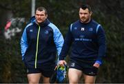 16 January 2018; Jack McGrath, left, and Cian Healy during Leinster Rugby squad training at UCD in Dublin. Photo by Ramsey Cardy/Sportsfile