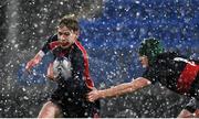 16 January 2018; Oisin Spain of Wesley College is tackled by Ross Molloy of The High School during the Bank of Ireland Leinster Schools Fr. Godfrey Cup Round 1 match between Wesley College and The High School at Donnybrook Stadium in Dublin. Photo by Eóin Noonan/Sportsfile
