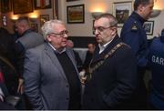 16 January 2018; Former Teachta Dála Joe Costello and  Lord Mayor Mícheál MacDonncha in attendance at the More Than A Club, Bohemian FC launch at Dalymount Park in Dublin.  Photo by David Fitzgerald/Sportsfile