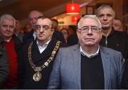 16 January 2018; Lord Mayor Mícheál MacDonncha and former Teachta Dála Joe Costello in attendance at the More Than A Club, Bohemian FC launch at Dalymount Park in Dublin.  Photo by David Fitzgerald/Sportsfile