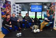 16 January 2018; Presenter Damian Lawlor interviews guests, from left, Damien Comer of Galway, Kerry selector Mikey Sheehy, Patrick mcBrearty of Donegal and Kildare manager Cian O'Neill during a GAA Now Live Facebook show at Croke Park in Dublin. Photo by Brendan Moran/Sportsfile