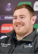 17 January 2018; Conor Carey during a Connacht Rugby press conference at the Sportsground in Galway. Photo by Piaras Ó Mídheach/Sportsfile