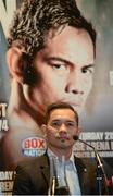 17 January 2018; Nonito Donaire during a press conference at the Europa Hotel in Belfast. Photo by Oliver McVeigh/Sportsfile