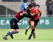 17 January 2018; Sean Power of CBC Monkstown is tackled by Ryan O'Connor of Salesian College during the Bank of Ireland Leinster Schools Vinnie Murray Cup Round 2 match between Salesian College and CBC Monkstown at Donnybrook Stadium, in Dublin. Photo by Matt Browne/Sportsfile