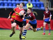 17 January 2018; Louis Kinsella of CBC Monkstown is tackled by James Gannon of Salesian College during the Bank of Ireland Leinster Schools Vinnie Murray Cup Round 2 match between Salesian College and CBC Monkstown at Donnybrook Stadium, in Dublin. Photo by Matt Browne/Sportsfile