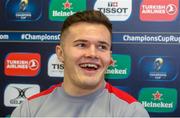 17 January 2018; Jacob Stockdale in attendance during an Ulster Rugby Press Conference at Kingspan Stadium, in Belfast. Photo by John Dickson/Sportsfile
