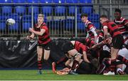 17 January 2018; Luke Kerr of Kilkenny College in action against Wesley College during the Bank of Ireland Leinster Schools Vinnie Murray Cup Round 2 match between Wesley College and Kilkenny College at Donnybrook Stadium, in Dublin. Photo by Matt Browne/Sportsfile