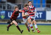 17 January 2018; Ian Sheridan of Wesley College is tackled by Andrew Ross of Kilkenny College during the Bank of Ireland Leinster Schools Vinnie Murray Cup Round 2 match between Wesley College and Kilkenny College at Donnybrook Stadium, in Dublin. Photo by Matt Browne/Sportsfile