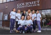 18 January 2018; Gourmet Food Parlour Managing Director Lorraine Heskin, centre, and LGFA Chief Executive Helen O'Rourke alongside ladies footballers, from left, back row, Muireann Atkinson of Monaghan, Martha Byrne of Dublin, Megan Glynn of Galway, Eimear Scally of Cork, bottom row, Lauren Magee of Dublin and Laura McGinley of Dublin in attendance at today's announcement that Gourmet Food Parlour will sponsor the Ladies Gaelic Football Association's Higher Education championships for a three-year period. The high-profile Gourmet Food Parlour O'Connor Cup weekend will be held at IT Blanchardstown and the National Sports Campus, Abbottstown, from March 9-11. Photo by David Fitzgerald/Sportsfile