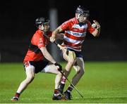 18 January 2018; Michael Kearney of Cork Institute of Technology in action against Conor Gleeson of University College Cork during the Electric Ireland HE GAA Fitzgibbon Cup Group A Round 2 match between Cork Institute of Technology and University College Cork at Cork IT, in Bishopstown, Cork.  Photo by Matt Browne/Sportsfile