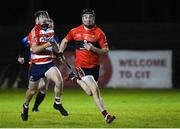 18 January 2018; Conor Gleeson of University College Cork in action against Michael Kearney of Cork Institute of Technology during the Electric Ireland HE GAA Fitzgibbon Cup Group A Round 2 match between Cork Institute of Technology and University College Cork at Cork IT, in Bishopstown, Cork. Photo by Matt Browne/Sportsfile