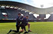 19 January 2018; Fergus McFadden, left, and Sean Cronin during the Leinster Rugby captains run at the Altrad Stadium in Montpellier, France. Photo by Ramsey Cardy/Sportsfile