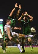 23 December 2017; John Cooney of Ulster in action against John Muldoon, left, and Quinn Roux of Connacht during the Guinness PRO14 Round 11 match between Connacht and Ulster at the Sportsground in Galway. Photo by Ramsey Cardy/Sportsfile