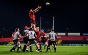 19 January 2018; Gerbrandt Grobler of Munster wins possession in a lineout during the British & Irish Cup Round 6 match between Munster A and Ospreys Premiership Select at Irish Independent Park in Cork. Photo by Diarmuid Greene/Sportsfile