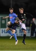 19 January 2018; Paul O'Conor of Bray Wanderers in action against Ben Hanrahan of UCD during the Preseason Friendly match between Bray Wanderers and UCD at the Carlisle Grounds in Wicklow. Photo by Piaras Ó Mídheach/Sportsfile