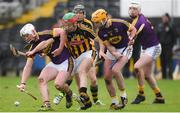 20 January 2018; Aaron Maddock, left, and Eoin Moore of Wexford in action against Pat Lyng of Kilkenny during the Bord na Mona Walsh Cup Final match between Kilkenny and Wexford at Nowlan Park in Kilkenny. Photo by Matt Browne/Sportsfile