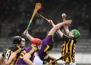 20 January 2018; Joey Holden of Kilkenny in action against Jack Guiney of Wexford during the Bord na Mona Walsh Cup Final match between Kilkenny and Wexford at Nowlan Park in Kilkenny. Photo by Matt Browne/Sportsfile