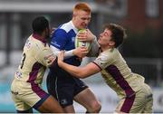 20 January 2018; Ciarán Frawley of Leinster A is tackled by Lesley Klim, left, and Will Owen of Doncaster Knights during the British & Irish Cup Round 6 match between Leinster ‘A’ and Doncaster Knights at Donnybrook Stadium in Dublin. Photo by Brendan Moran/Sportsfile