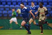 20 January 2018; Ed Byrne of Leinster A runs through on the way to scoring his side's second try during the British & Irish Cup Round 6 match between Leinster ‘A’ and Doncaster Knights at Donnybrook Stadium in Dublin. Photo by Brendan Moran/Sportsfile