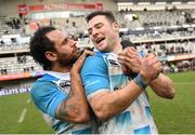 20 January 2018; Isa Nacewa, left, and Robbie Henshaw of Leinster following the European Rugby Champions Cup Pool 3 Round 6 match between Montpellier and Leinster at the Altrad Stadium in Montpellier, France. Photo by Ramsey Cardy/Sportsfile