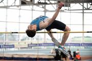 20 January 2018; Darragh Miniter of St Marys AC, Co Clare, on his way to winning the Youth Boys High Jump event during the Irish Life Health National Indoor Combined Events All Ages at Athlone IT in Westmeath. Photo by Sam Barnes/Sportsfile