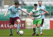 20 January 2018; Joel Coustrain of Shamrock Rovers in action against Jack Lynch of Cobh Ramblers during the Pre-season Friendly match between Shamrock Rovers and Cobh Ramblers at Tallaght Stadium in Dublin. Photo by Eóin Noonan/Sportsfile
