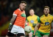 20 January 2018; Eamon McGeown of Armagh in action against Stephen McMenamin of Donegal during the Bank of Ireland Dr. McKenna Cup semi-final match between Donegal and Armagh at Celtic Park in Derry. Photo by Oliver McVeigh/Sportsfile