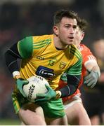 20 January 2018; Patrick McBrearty of Donegal in action against Joe McIlroy of Armagh during the Bank of Ireland Dr. McKenna Cup semi-final match between Donegal and Armagh at Celtic Park in Derry. Photo by Oliver McVeigh/Sportsfile