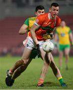 20 January 2018; Ronan Lappin of Armagh in action against Stephen McBrearty of Donegal during the Bank of Ireland Dr. McKenna Cup semi-final match between Donegal and Armagh at Mac Celtic Park in Derry. Photo by Oliver McVeigh/Sportsfile