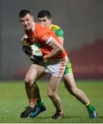 20 January 2018; Ronan Lappin of Armagh in action against Stephen McBrearty of Donegal during the Bank of Ireland Dr. McKenna Cup semi-final match between Donegal and Armagh at Mac Celtic Park in Derry. Photo by Oliver McVeigh/Sportsfile