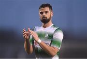 20 January 2018; Greg Bolger of Shamrock Rovers acknowledges the home supporters as he makes his way off the pitch during the Pre-season Friendly match between Shamrock Rovers and Cobh Ramblers at Tallaght Stadium in Dublin. Photo by Eóin Noonan/Sportsfile