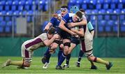 20 January 2018; Óisín Dowling of Leinster A is tackled by Will Owen, left, and Alex Shaw of Doncaster Knights during the British & Irish Cup Round 6 match between Leinster ‘A’ and Doncaster Knights at Donnybrook Stadium in Dublin. Photo by Brendan Moran/Sportsfile