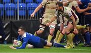 20 January 2018; Nick McCarthy of Leinster A scores his side's third try during the British & Irish Cup Round 6 match between Leinster ‘A’ and Doncaster Knights at Donnybrook Stadium in Dublin. Photo by Brendan Moran/Sportsfile
