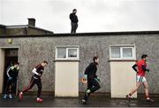 21 January 2018; Mayo players make their out to warm-up prior to the Connacht FBD League Round 5 match between Sligo and Mayo at James Stephen's Park in Ballina, Co Mayo. Photo by Seb Daly/Sportsfile