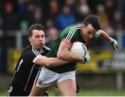 21 January 2018; Jason Doherty of Mayo in action against Eddie McGuinness of Sligo during the Connacht FBD League Round 5 match between Sligo and Mayo at James Stephen's Park in Ballina, Co Mayo. Photo by Seb Daly/Sportsfile