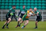 21 January 2018; Martin Farragher of Corofin in action against Roger Morgan, right, Liam Staunton ,centre, and Conor Hyde of Fulham Irish during the AIB GAA Football All-Ireland Senior Club Championship Quarter-Final Refixture match between Fulham Irish and Corofin at McGovern Park in Ruislip, England. Photo by Matt Impey/Sportsfile
