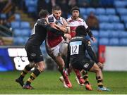 21 January 2018; Stuart McCloskey of Ulster is tackled by Danny Cipriani of Wasps during the European Rugby Champions Cup Pool 1 Round 6 match between Wasps and Ulster at Ricoh Arena in Coventry, England. Photo by Ramsey Cardy/Sportsfile