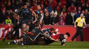 21 January 2018; Alex Wootton of Munster goes over to score his side's fifth try during the European Rugby Champions Cup Pool 4 Round 6 match between Munster and Castres at Thomond Park in Limerick. Photo by Stephen McCarthy/Sportsfile